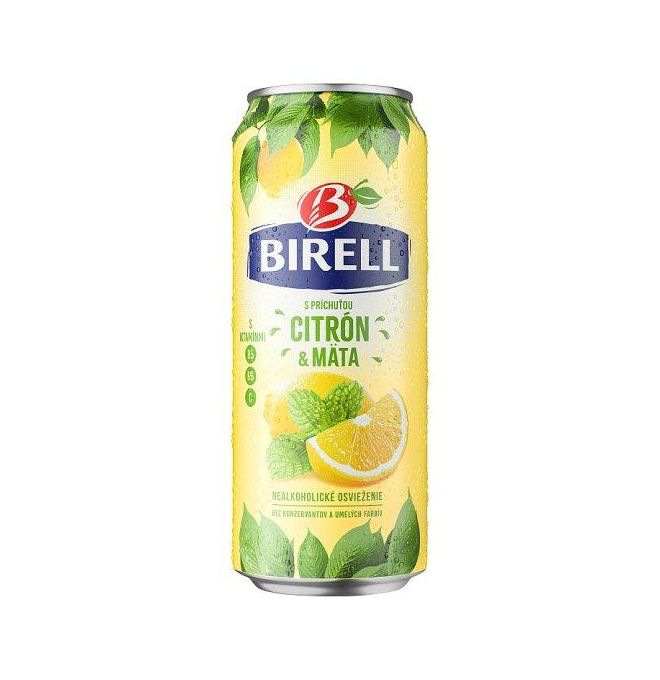 Birell s príchuťou citrón mäta 500ml
