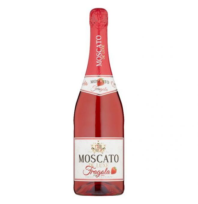 Moscato De Luxe Fragola miešaný alkoholický nápoj sýtený 0,75 l