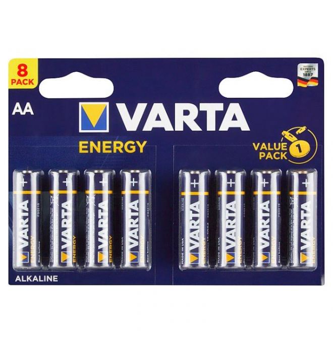 VARTA Energy AA alkalické batérie 8 ks