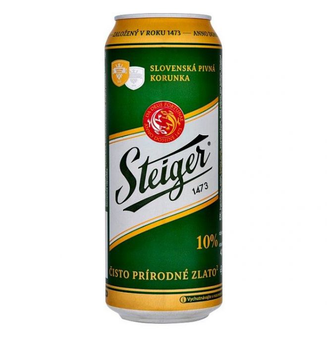 Steiger 10% pivo výčapné svetlé 0,5l