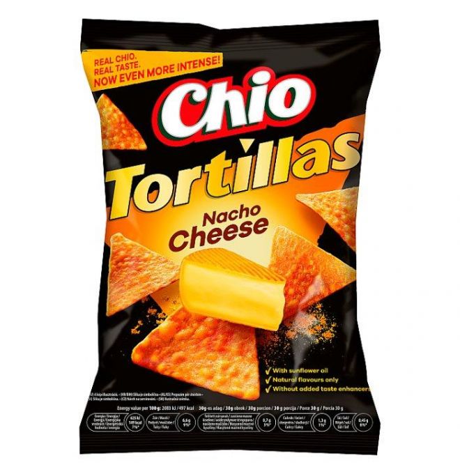 Chio Tortillas kukuričný snack s príchuťou syra 125 g