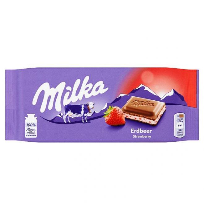 Milka Jahodová mliečna čokoláda 100g