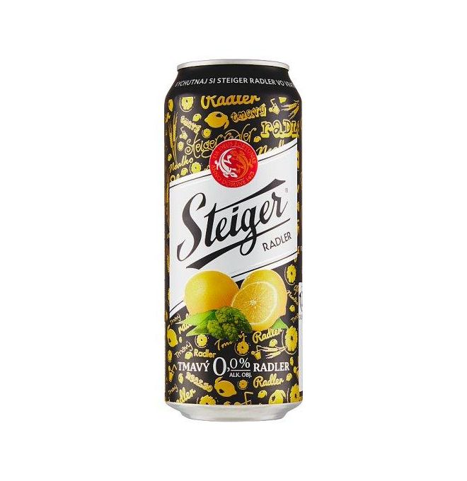 Steiger Radler 0.0% Dark Lemon Nealko 0,5l PLECH Z