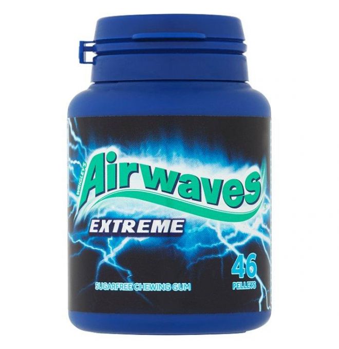 Wrigley's Airwaves Extreme žuvačka bez cukru s príchuťou mentolu a eukalyptu 46ks 64g