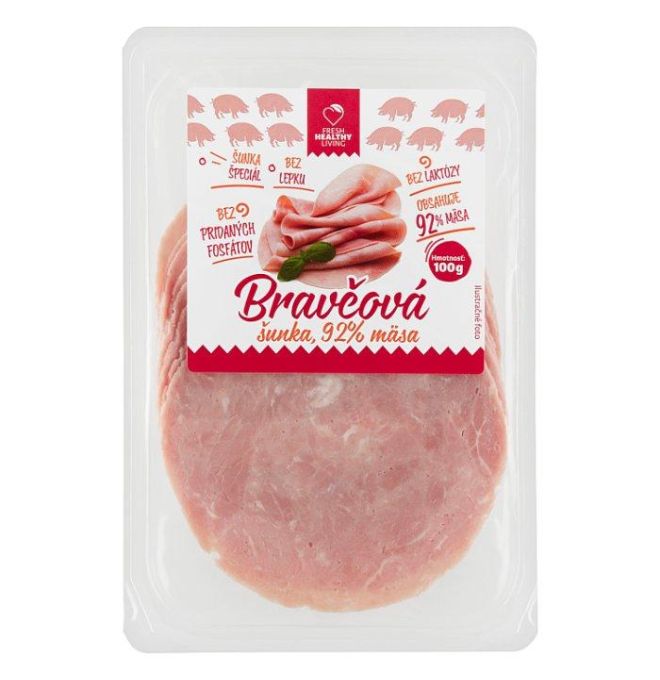 Fresh Healthy Living Bravčová šunka, 92% mäsa 100 g