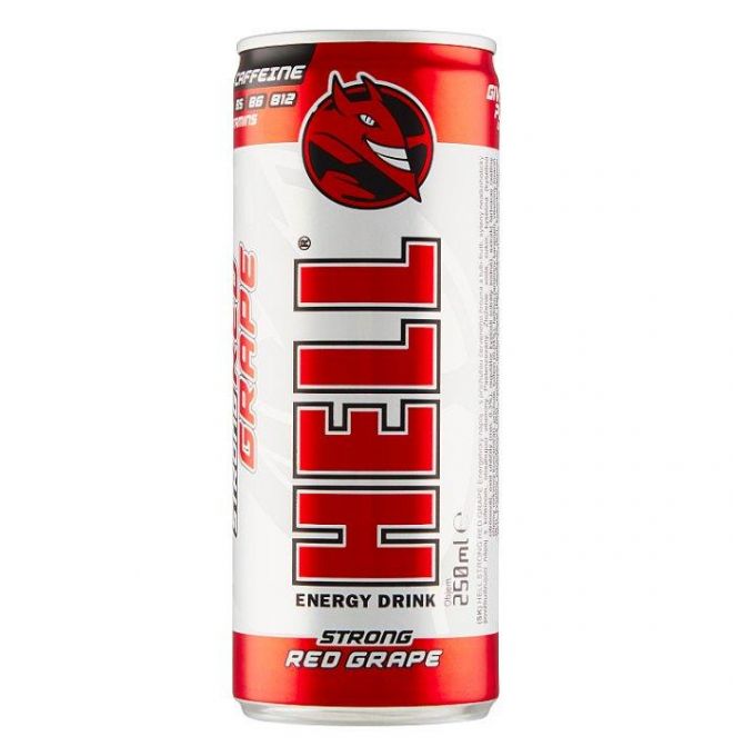 Energetický nápoj Hell Strong Red Grape 250ml PLECH Z