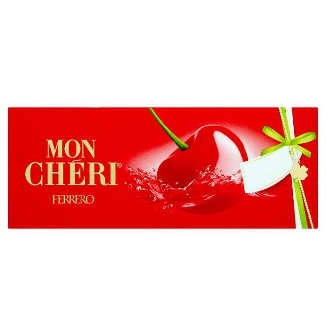 Ferrero Mon Cherri čokoládové bonbóny plnené celou čerešňou v likéri 105 g