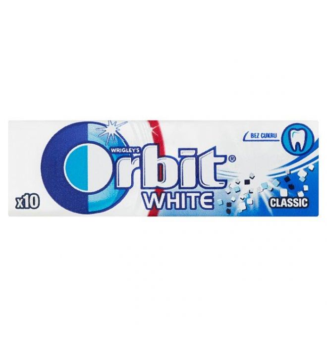 Wrigley's Orbit White Classic žuvačka bez cukru s mätovou príchuťou 10 ks 14 g