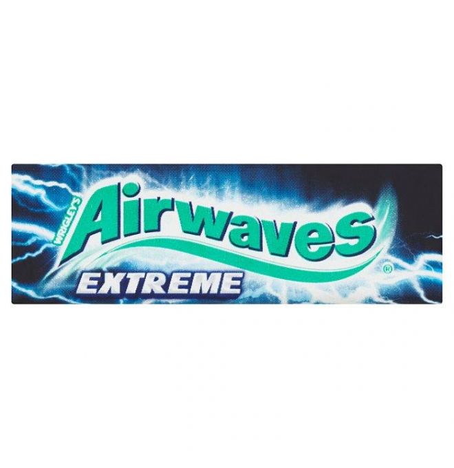 Wrigley's Airwaves Extreme žuvačka bez cukru s výraznou príchuťou mentolu a eukalyptu 10 ks 14 g