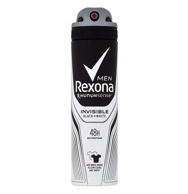 Rexona Men Invisible Black+White antiperspirant sprej pre mužov 150ml