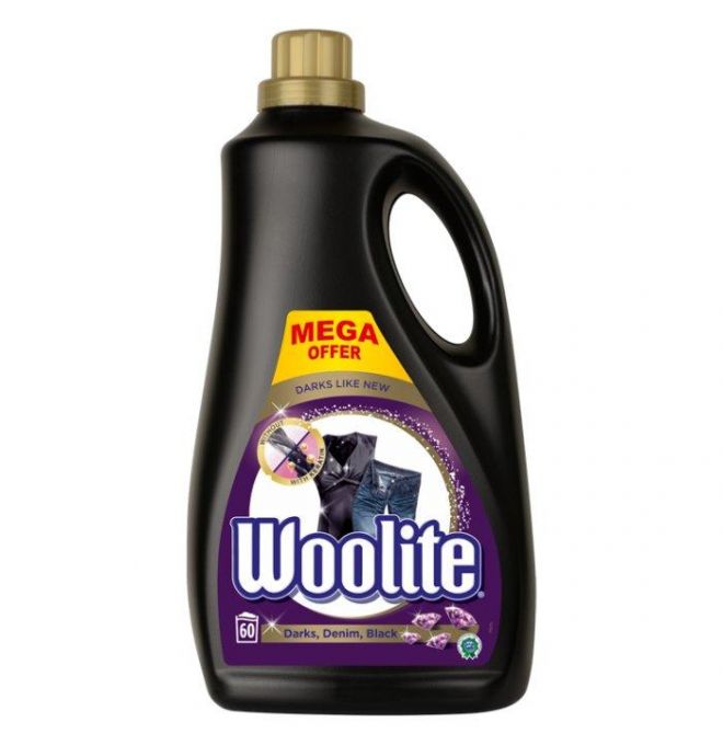 Woolite Darks, Denim, Black tekutý prací prípravok 60 praní 3,6 l
