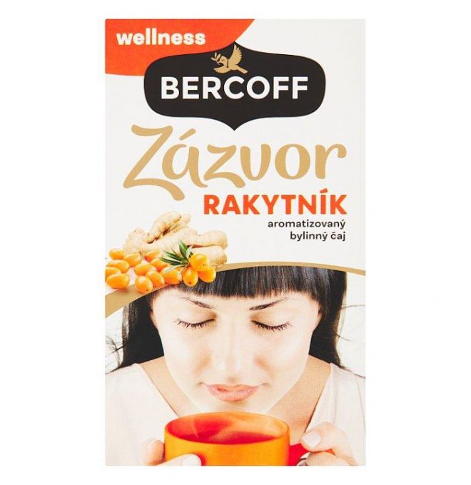 Bercoff Wellness Zázvor & rakytník aromatizovaný bylinný čaj 20 x 2 g