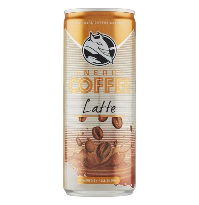 Energetická káva Hell Coffee Latte 0,25l PLECH Z
