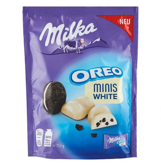 Milka Oreo Minis White tyčinky v bielej čokoláde 10 ks, 153 g