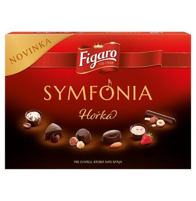 Figaro Symfónia výber praliniek z horkej čokolády s rôznymi náplňami 146 g