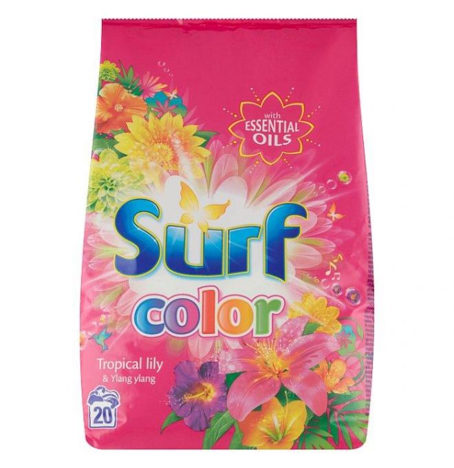 Surf Color Tropical Lily & Ylang Ylang prášok na pranie 20 praní 1,3 kg
