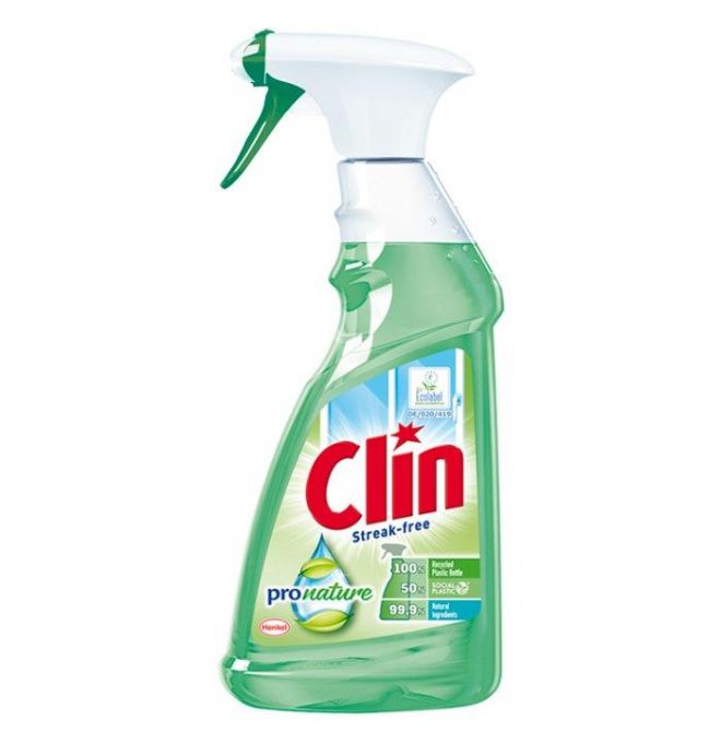 Clin čistiaci prostriedok na okná ProNature 500ml