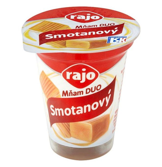 Rajo Mňam Duo Smotanový jogurt karamelový 145 g