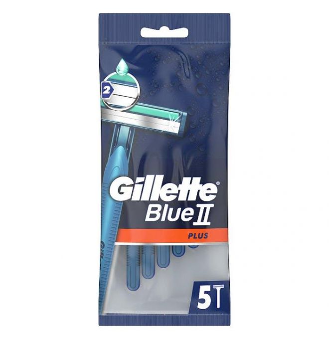 Gillette BlueII Plus Pánske Jednorazové Holiace Strojčeky x5