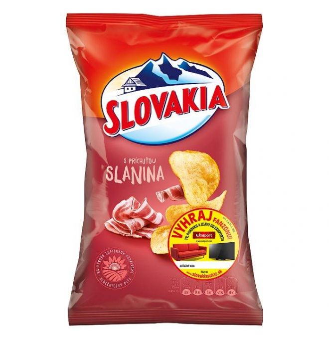 Slovakia Chips S príchuťou slanina 140 g