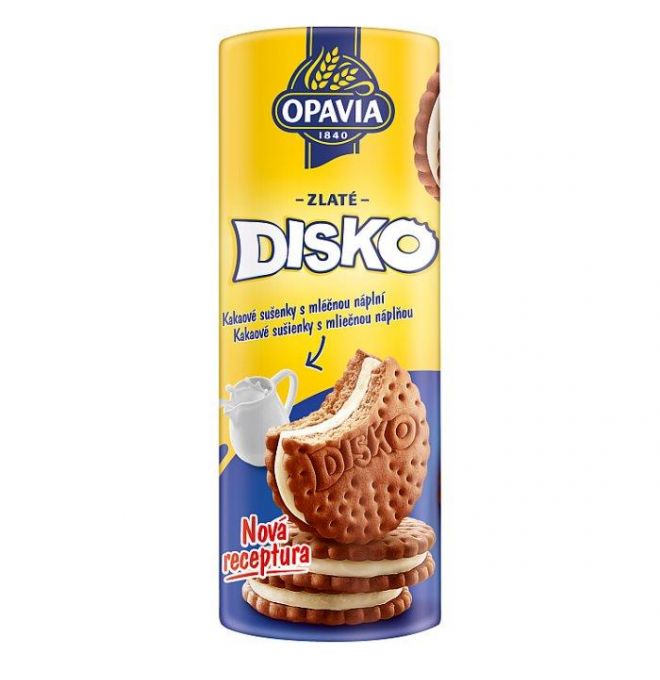 Opavia Zlaté Disko kakaové sušienky mliečna náplň 169 g