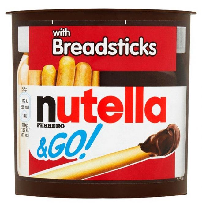 Nutella & Go! Nátierka z lieskovcov a kakaa a tyčinky 52 g