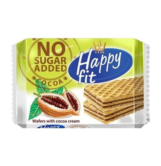 Happy fit oblátky s kakaovou náplňou bez cukru 95g