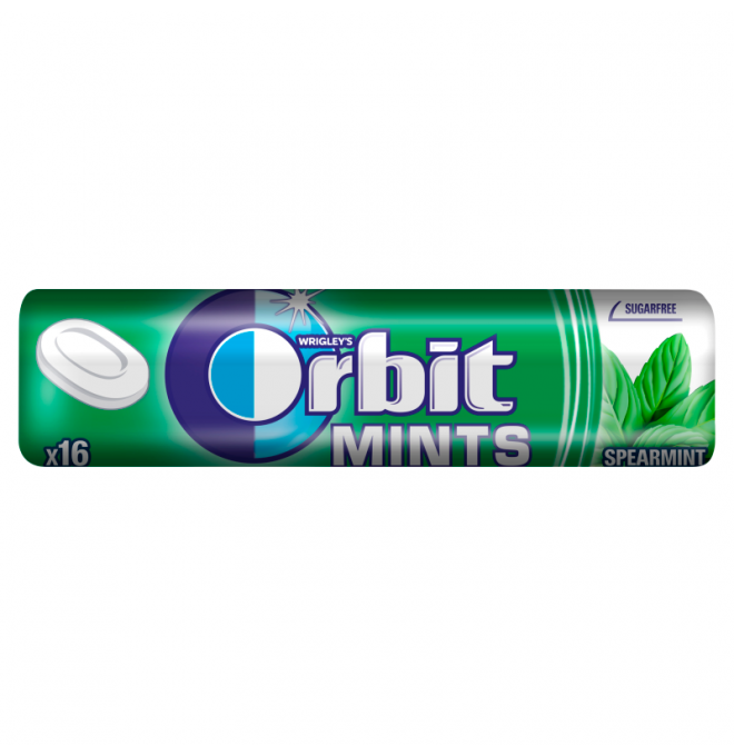 Cukríky Orbit Mints Spearmint 28g