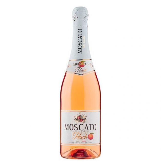 Moscato De Luxe Peach miešaný alkoholický nápoj sýtený 0,75 l