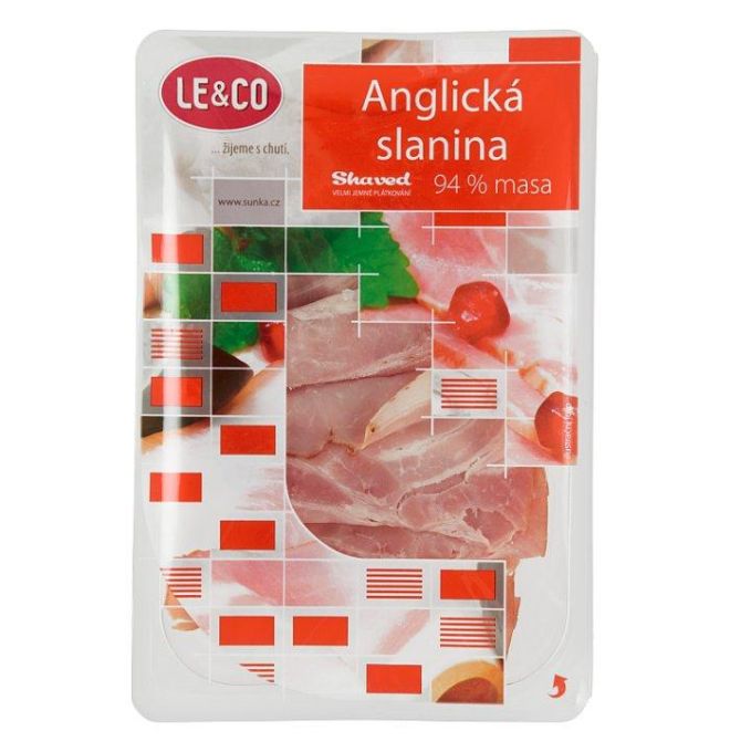 Le&Co Anglická slanina veľmi jemno krájaná 97% 100g