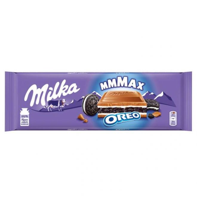 Milka Mmmax Oreo sušienka a mliečna čokoláda 300 g