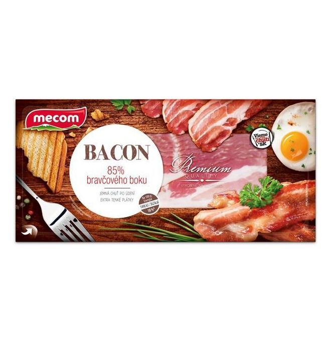 Slanina údená Bacon 200g Mecom