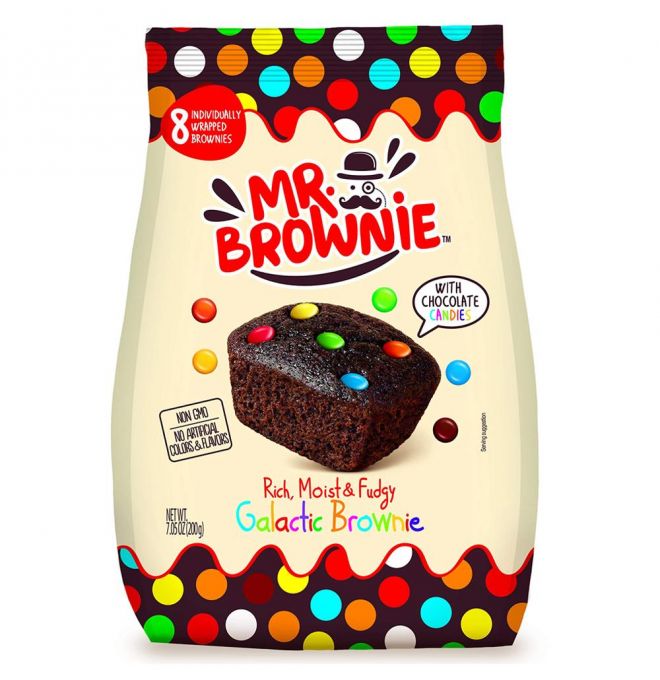 Koláčik Mr. Brownies Galactic s Lentilkami 8x25g