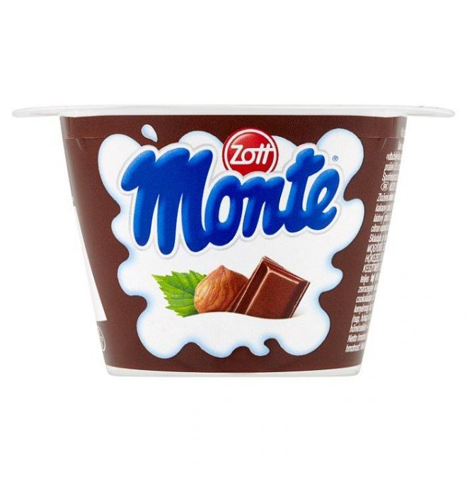Zott Monte Mliečny dezert čokoládový s lieskovými orieškami 150 g