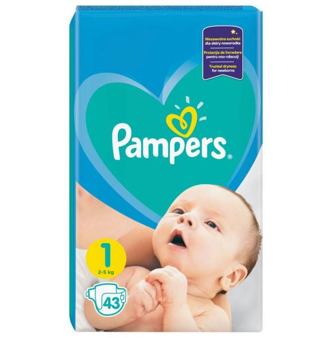 Plienky Detské Pampers Active Baby Newborn 1 2-5kg 43ks