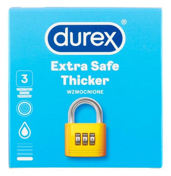 Durex Extra Safe Thicker prezervatívy 3ks