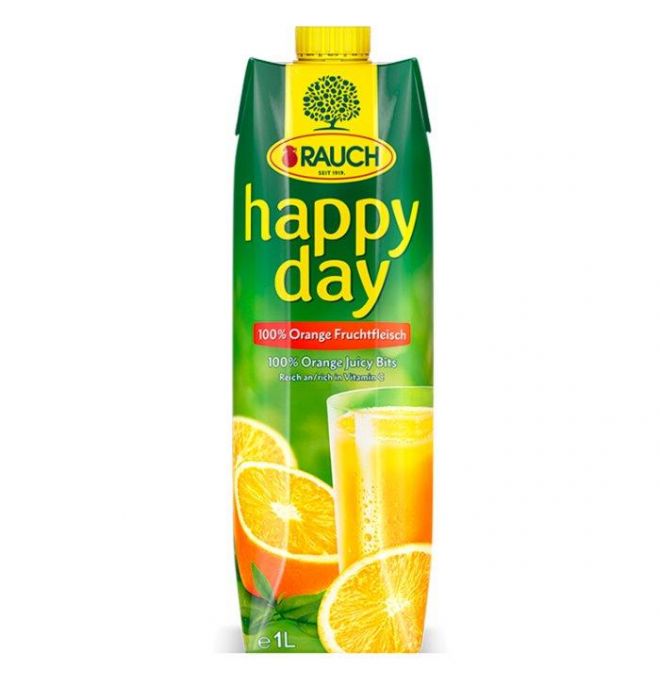 Rauch Happy Day 100% pomarančová šťava s dužinou 1 l