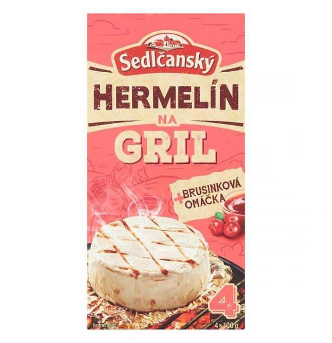 Sedlčanský Hermelín na gril s brusnicovou omáčkou 4 x 100 g