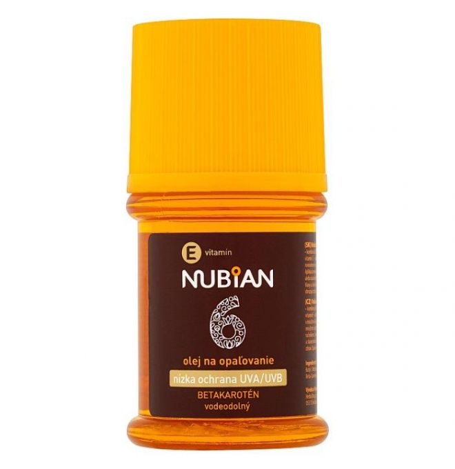 Nubian Olej na opaľovanie betakarotén SPF 6 60 ml