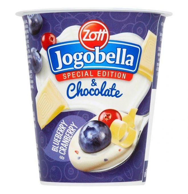 Zott Jogobella & Chocolate  jogurt – čučoriedka a brusnica 150g