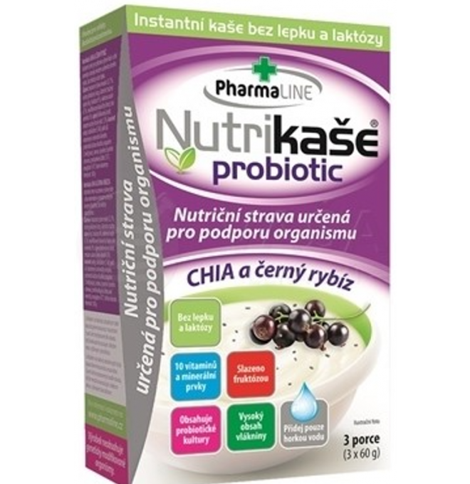 Nutrikaše probiotic chia a čierne ríbezle 3x60g