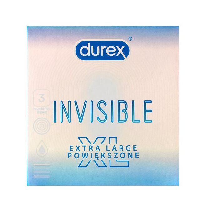 Durex Prezervatív Invisible XL 3ks