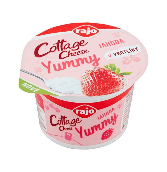 SYR COTTAGE CHEESE JAHODA 180g RAJO