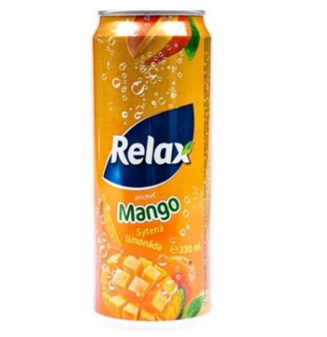 Limonáda Relax Cola Mango 330ml PLECH Z