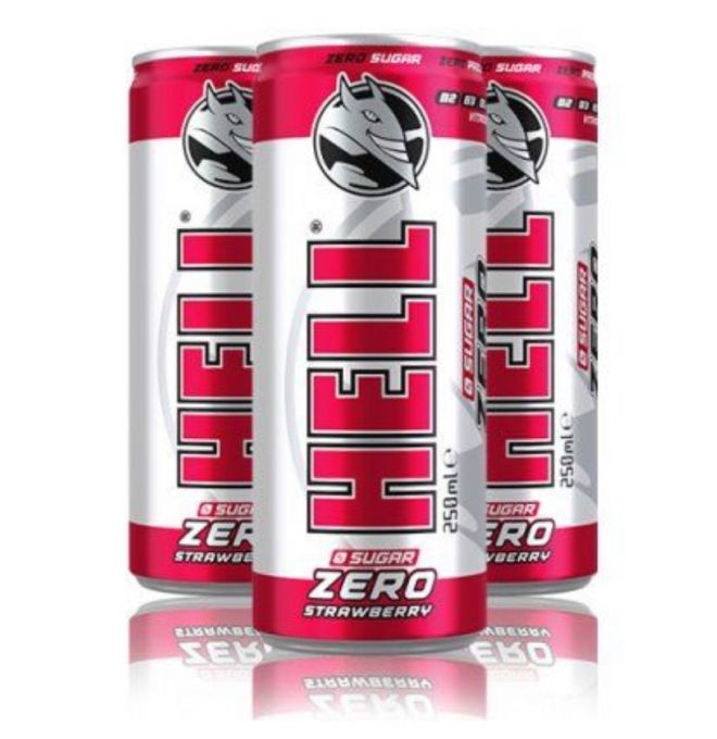 Energetický nápoj Hell Zero Strawberry 250ml PLECH Z
