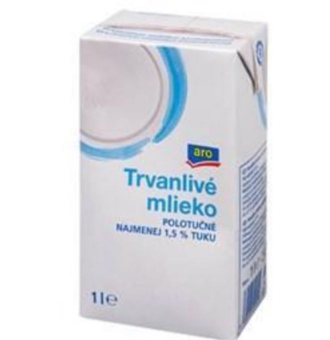Mlieko Trvanlivé UHT 1,5% 1l Aro
