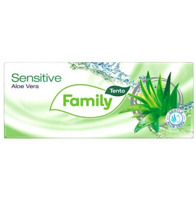 Tento Family Sensitive Aloe Vera hygienické vreckovky 3 vrstvové 10x10ks