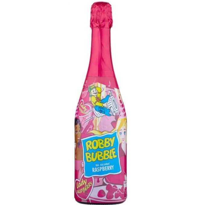 Robby Bubble Raspberry sýtený nealkoholický nápoj ochutený 0,75 l