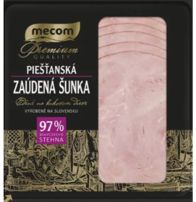 MECOM Premium Piešťanská zaúdená šunka 97% 100g