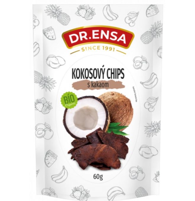 Dr.Ensa Bio Kokosový chips s kakaom 60g